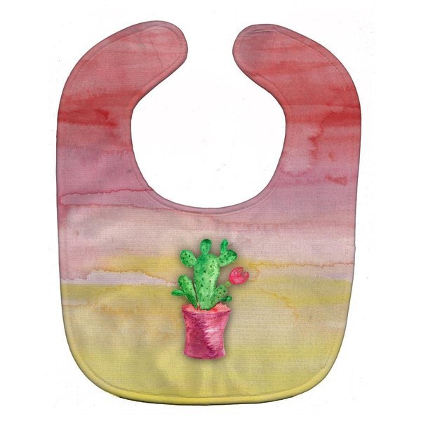 Flowering Cactus Watercolor Baby Bib, Carolines Treasures, Mfr#: BB7361BIB